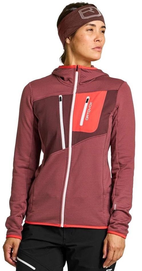 Флис женский Ortovox FLEECE GRID HOODY W mountain rose XS фото 3