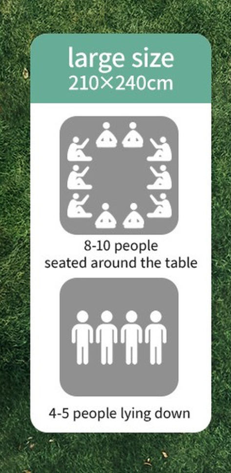 Коврик для пикника Naturehike 210*240 CNK2350WS010, светло-салатный фото 3