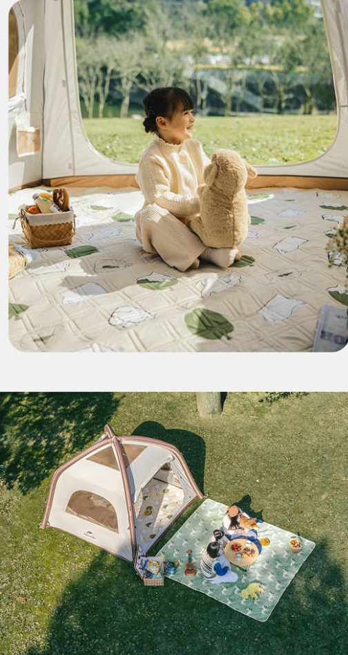 Коврик для пикника Naturehike 210*240 CNK2350WS010, светло-салатный фото 4