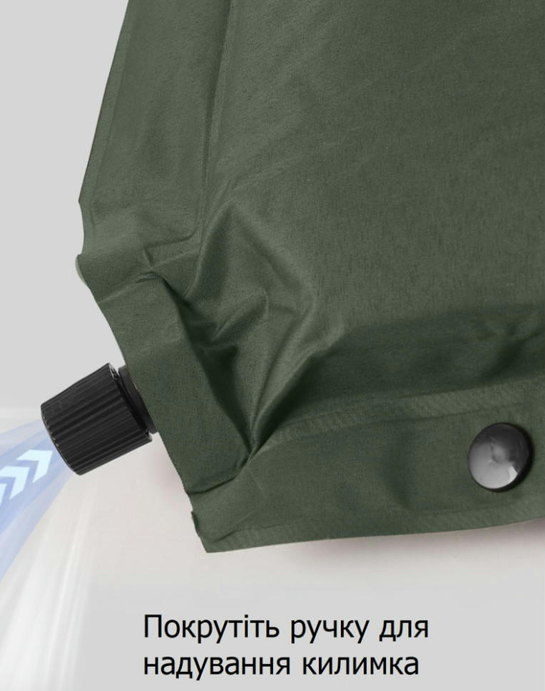 Килимок самонадувальний одномісний Naturehike CNK2450WS020, 100 мм, темно-зеленийфото3