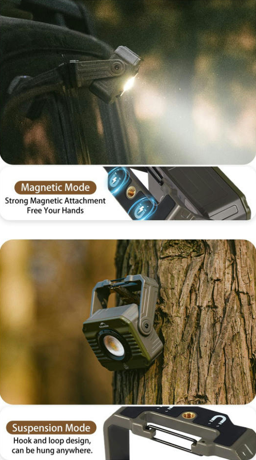 Ліхтар прожектор Naturehike CNK2300012, коричневийфото3