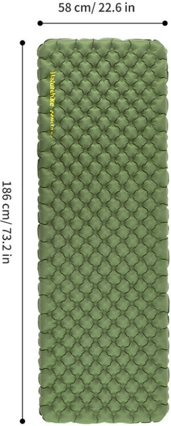 Матрац надувний надлегкий Naturehike CNK2450WS014 зеленийфото2