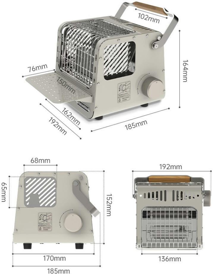 Мини обогреватель кассетный Naturehike CNK2300CW018, серый фото 5