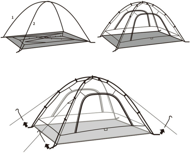 Намет двомісний Naturehike CNK2450WS030, зеленийфото2