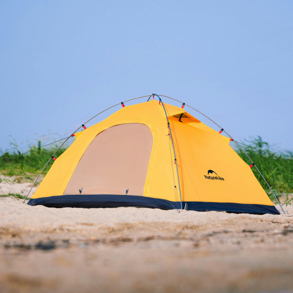 Палатка двухместная Naturehike CNK2450WS030, оранжевая фото 4