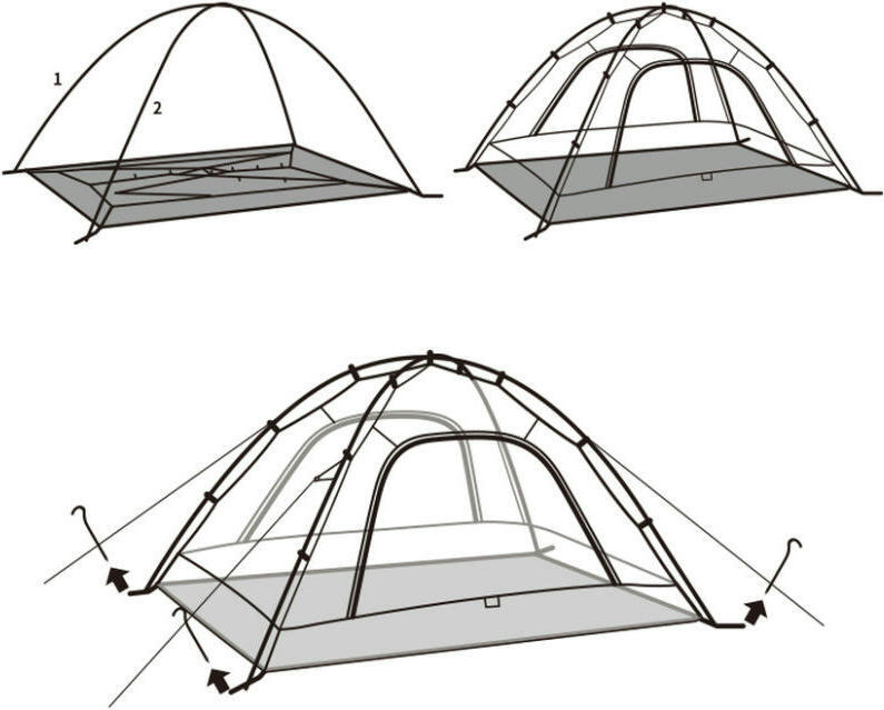 Палатка двухместная Naturehike CNK2450WS030, оранжевая фото 2