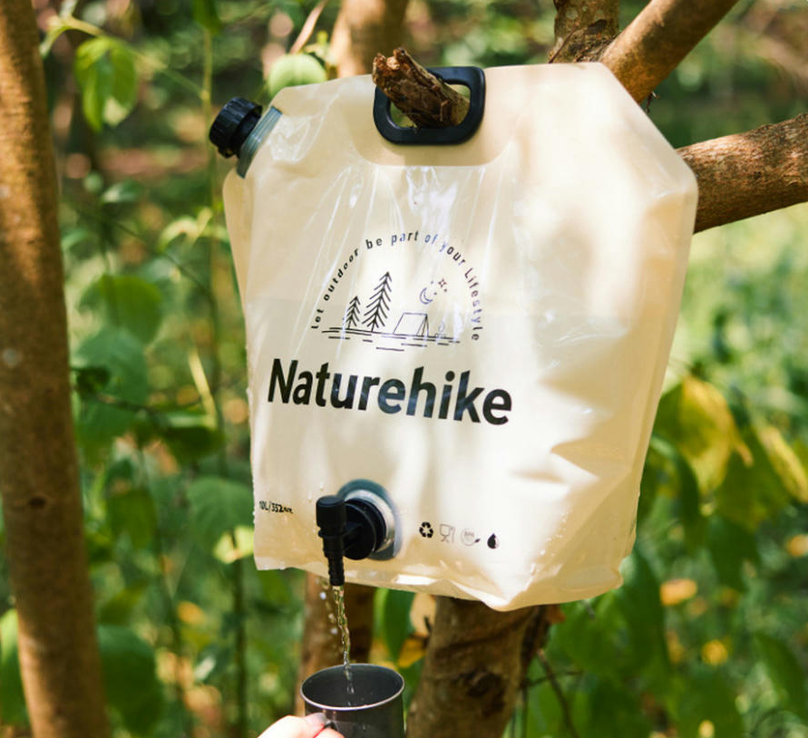 Складний контейнер для води з поліетилену Naturehike CNK2450CF027, 10 л, жовтийфото