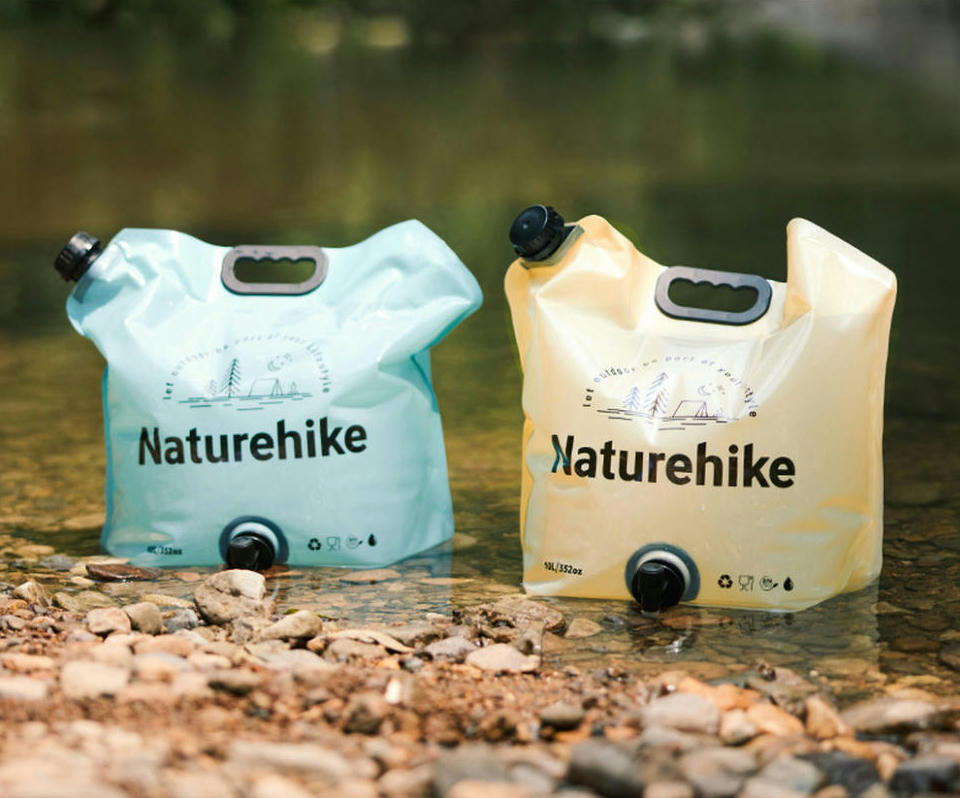 Складний контейнер для води з поліетилену Naturehike CNK2450CF027, 10 л, жовтийфото