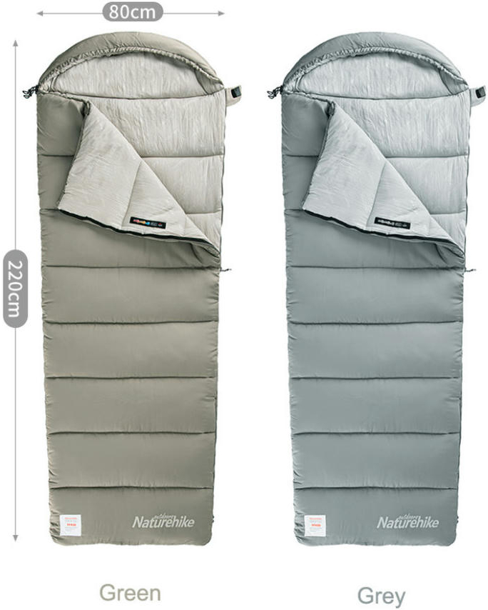 Спальный мешок с капюшоном Naturehike M300 CNK2350WS023, серый, правый фото 4