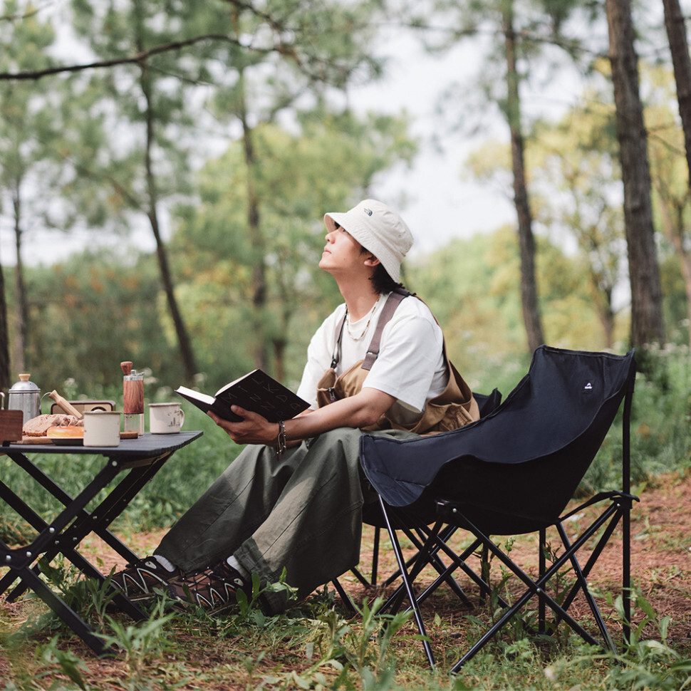 Стілець складний Naturehike Stellaluna T01 CNH23JU13002, M, чорнийфото