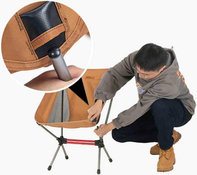 Стул складной ультралегкий Naturehike Stellaluna L01 CNK2350JJ017, оранжевый фото 5