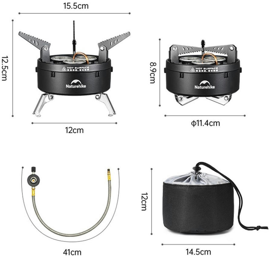 Трехконфорочная газовая горелка Naturehike CNK2450CF019 фото 2