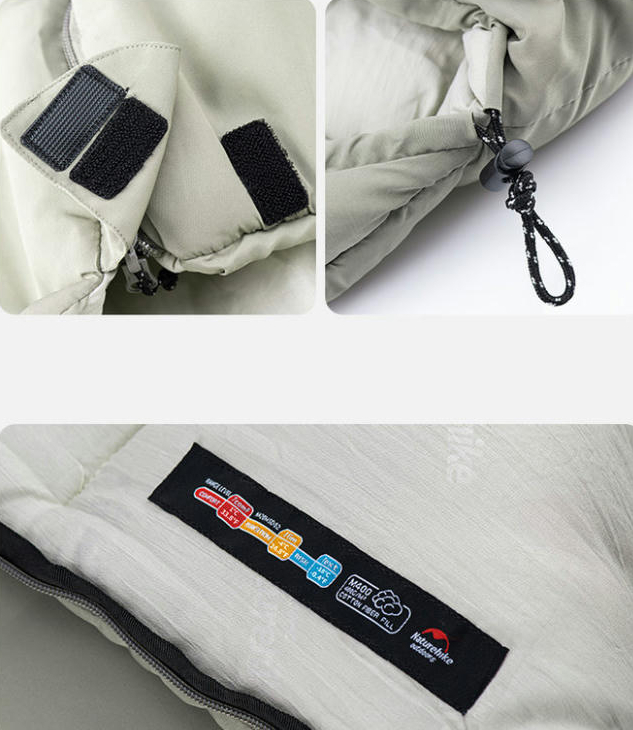 Спальник з капюшоном Naturehike M180 NH20MSD02, лівий, сірийфото