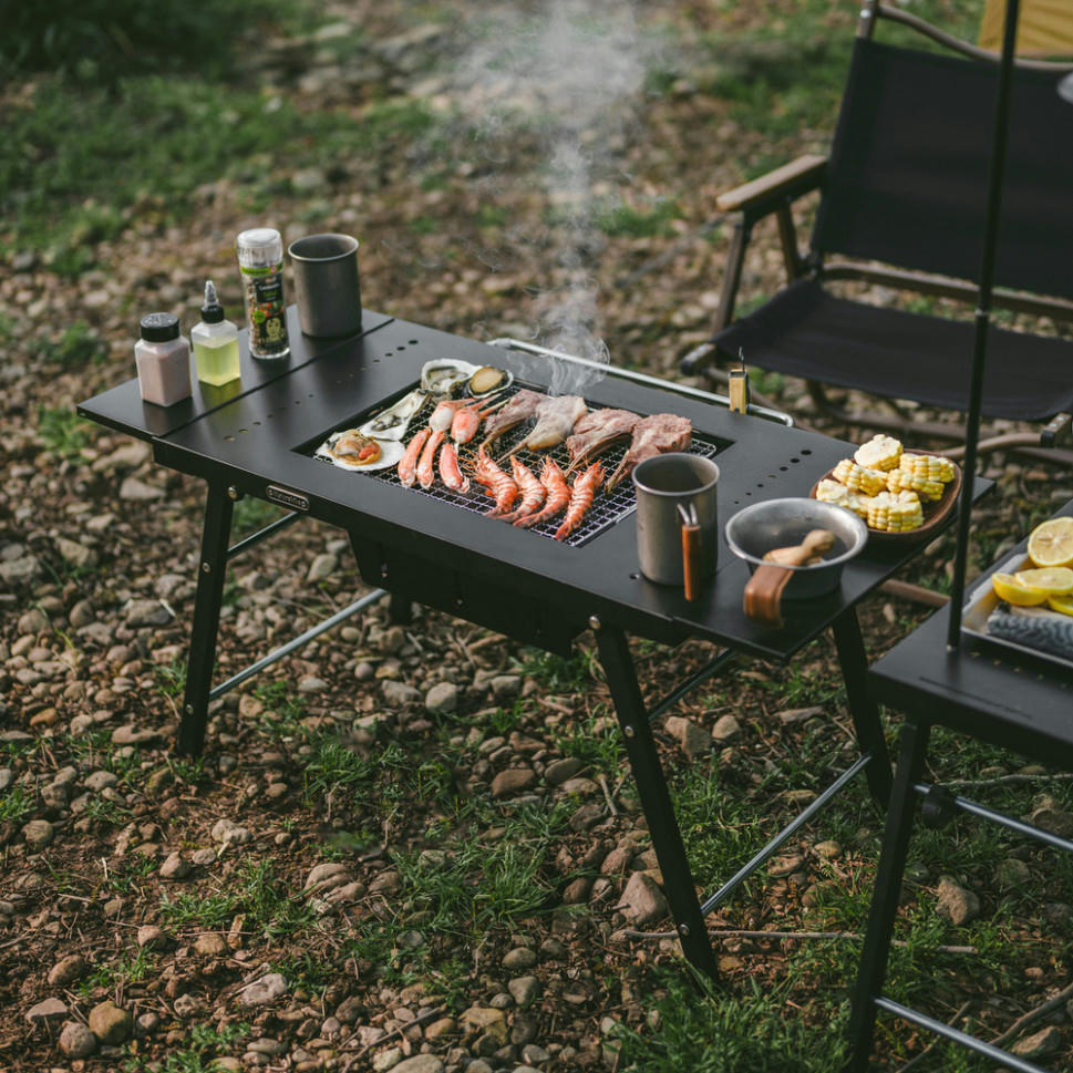 Стіл для барбекю сталевий Naturehike CNK2350CF018, чорнийфото5