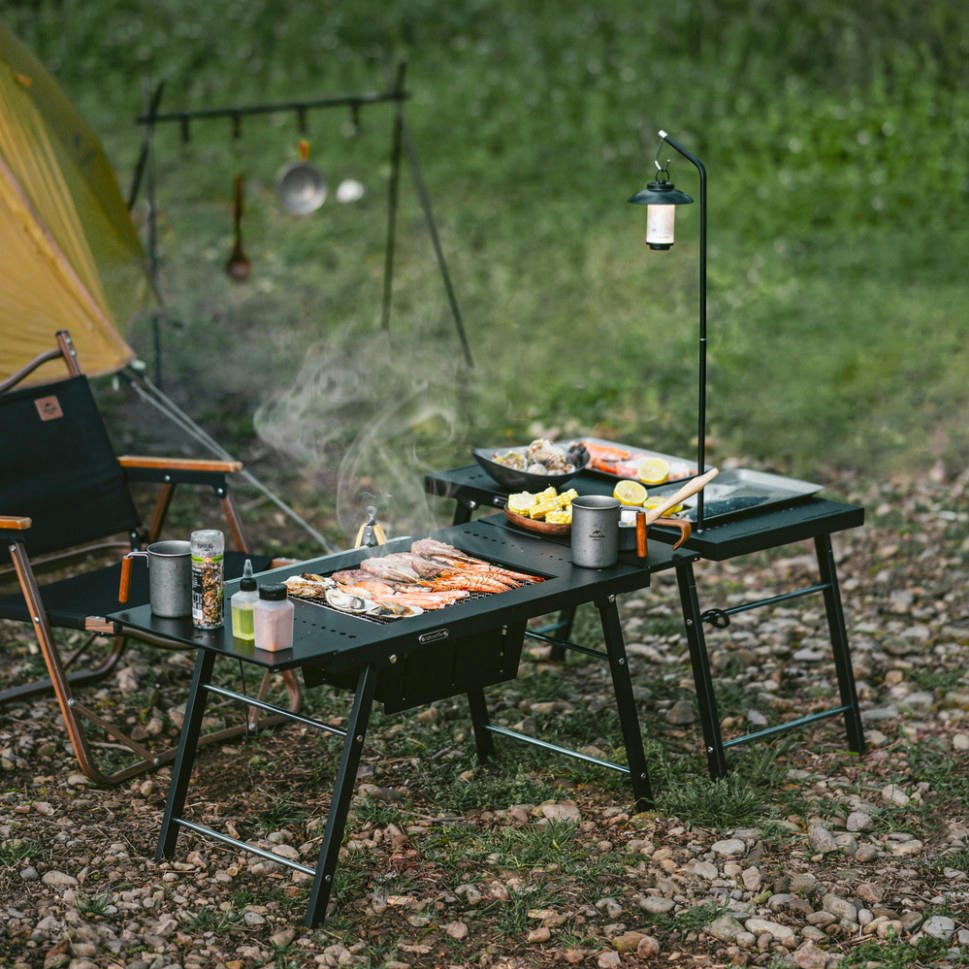 Стіл для барбекю сталевий Naturehike CNK2350CF018, чорнийфото14