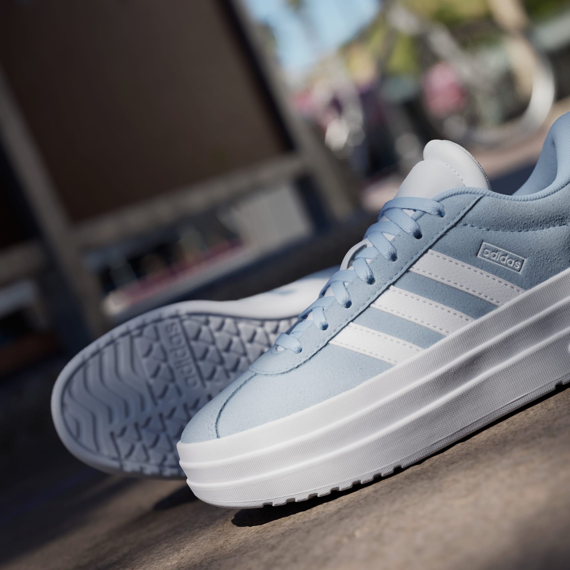 Кеды для девочек Adidas Vl Court Bold J JI1018 39 1/3 (6 UK) голубые фото 15
