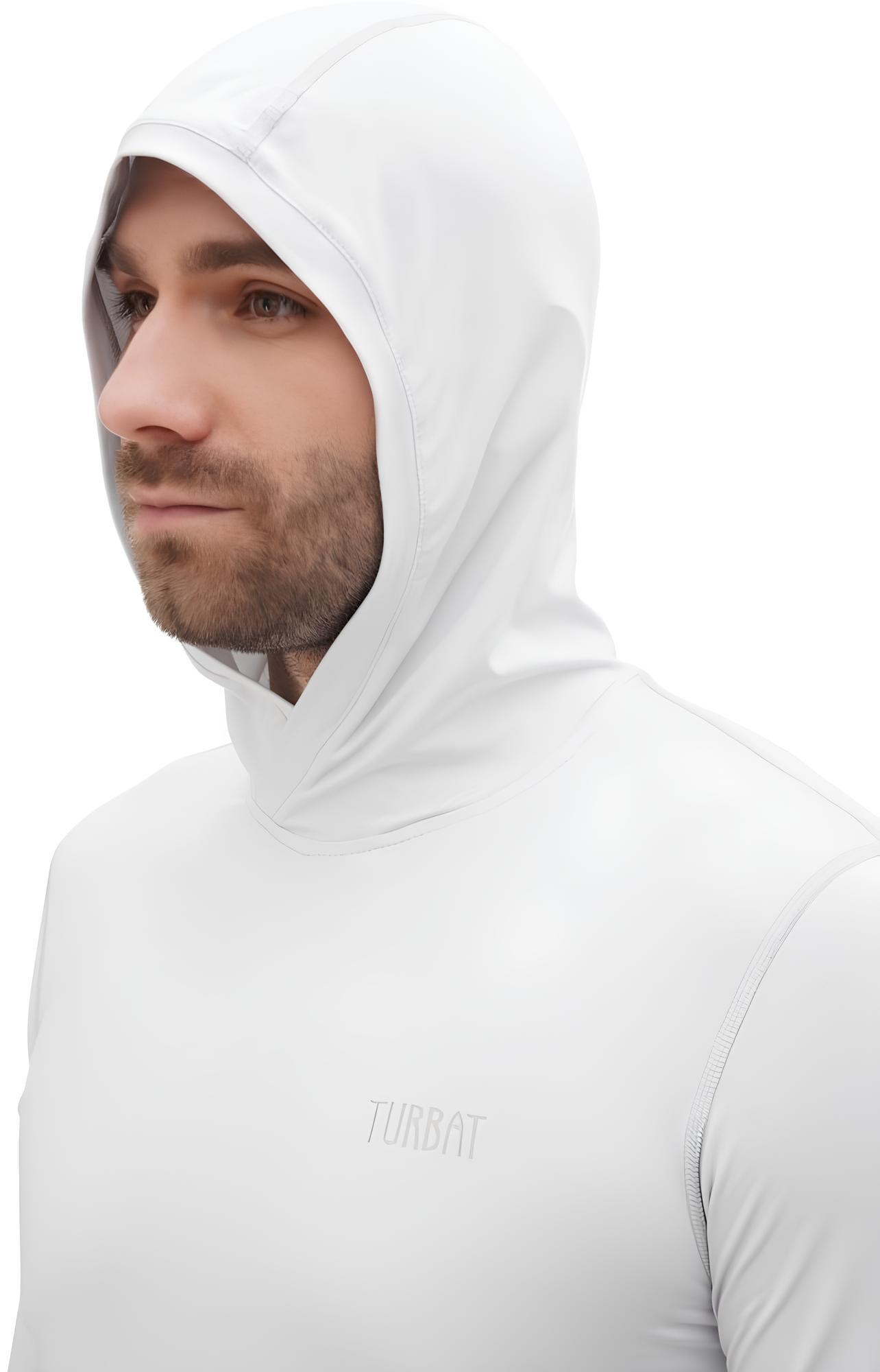 Термолонгслів чоловічий Turbat Hike Lite Ls Hood S білийфото