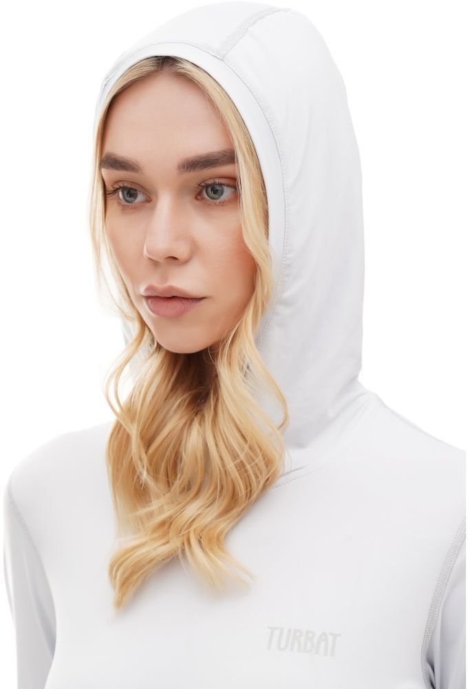 Термофутболка женская Turbat Hike Lite Ls Hood XS белая фото 
