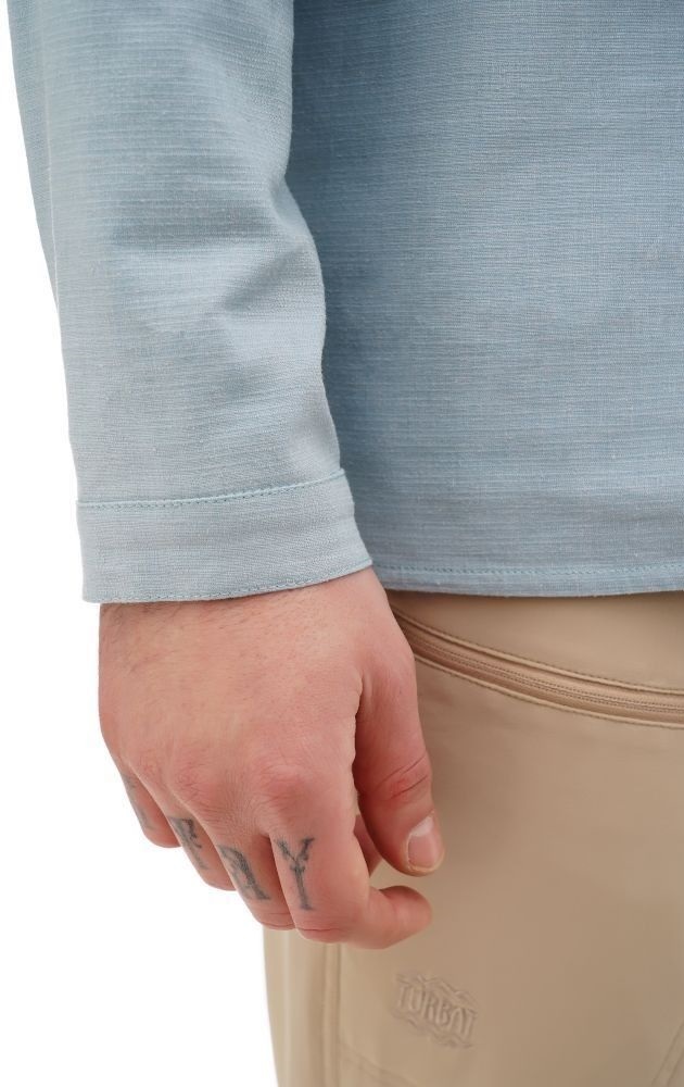 Рубашка мужская Turbat Madeira Hemp S голубая фото 5