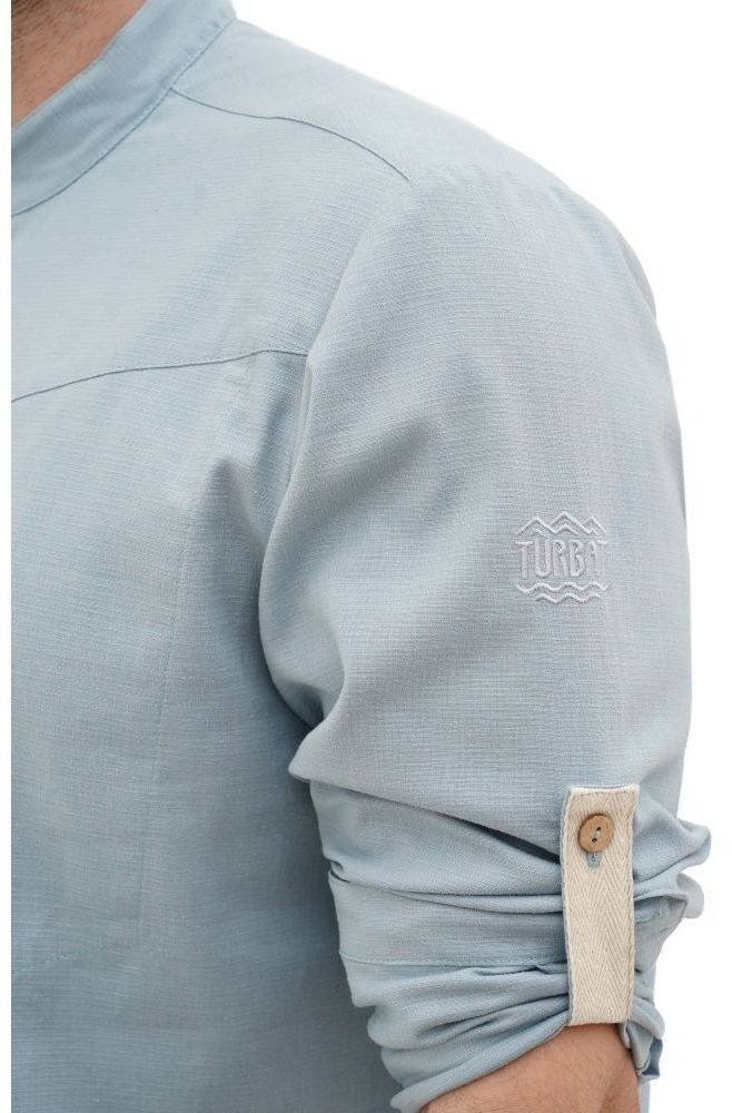 Рубашка мужская Turbat Madeira Hemp S голубая фото 3