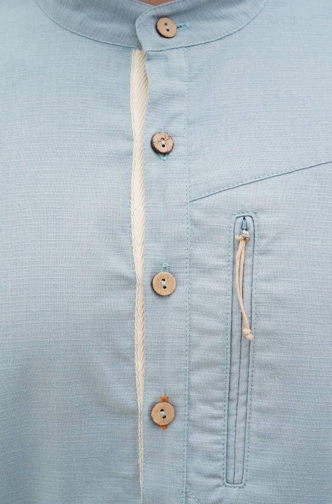 Рубашка мужская Turbat Madeira Hemp S голубая фото 4