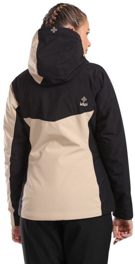 Куртка жіноча Kilpi Flip 36 бежева/чорнафото2