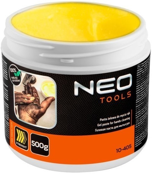 Гель-паста для мытья рук Neo Tools абразивная нейтральный рН, желтый цвет 500г (10-405) фото 