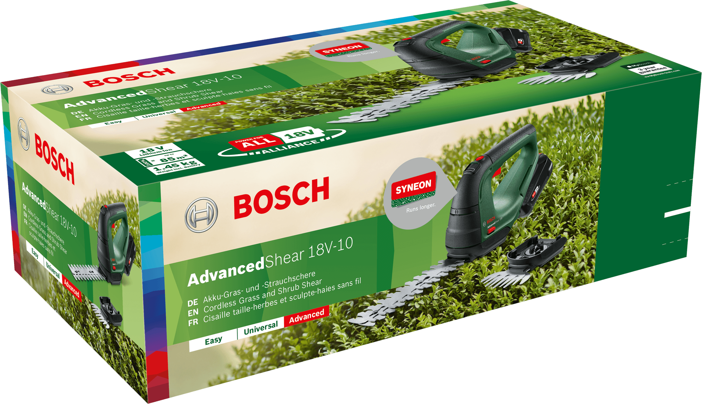 Ножиці для трави акумуляторні Bosch AdvancedShear 18V-10 + насадка кущоріз (0.600.857.000)фото
