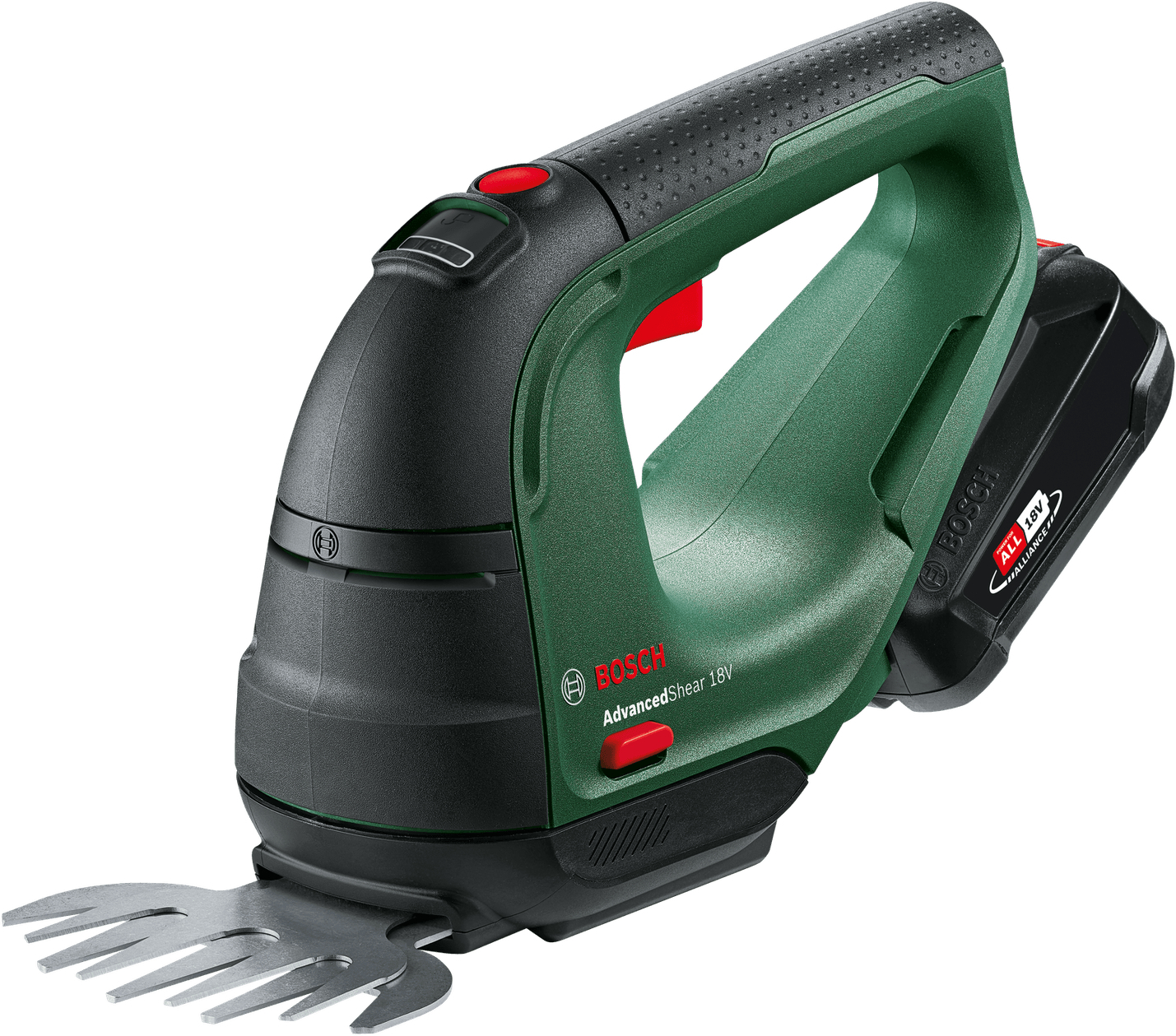 Ножиці для трави акумуляторні Bosch AdvancedShear 18V-10 + насадка кущоріз (0.600.857.000)фото