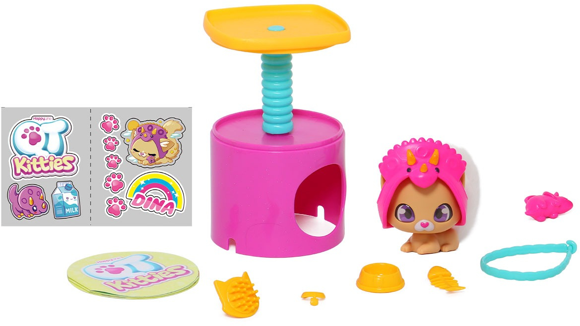 Игровой набор QT Kitties - Котенок Дина (фигурка, домик, аксессуары) (450001-3) фото