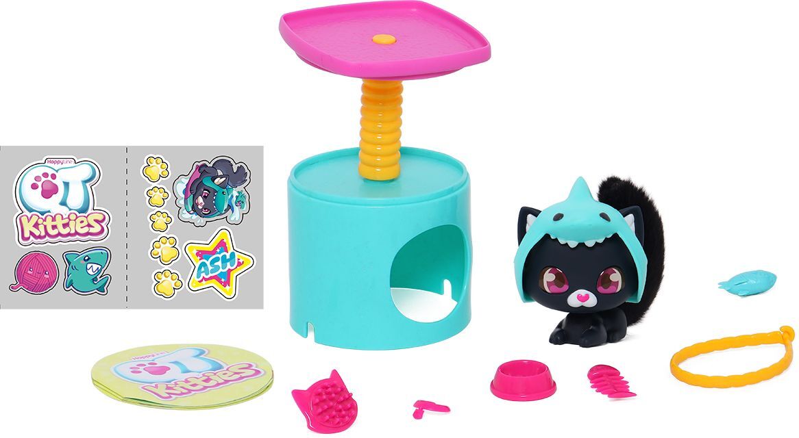Игровой набор QT Kitties - Котенок Эш (фигурка, домик, аксессуары) (450001-6) фото 