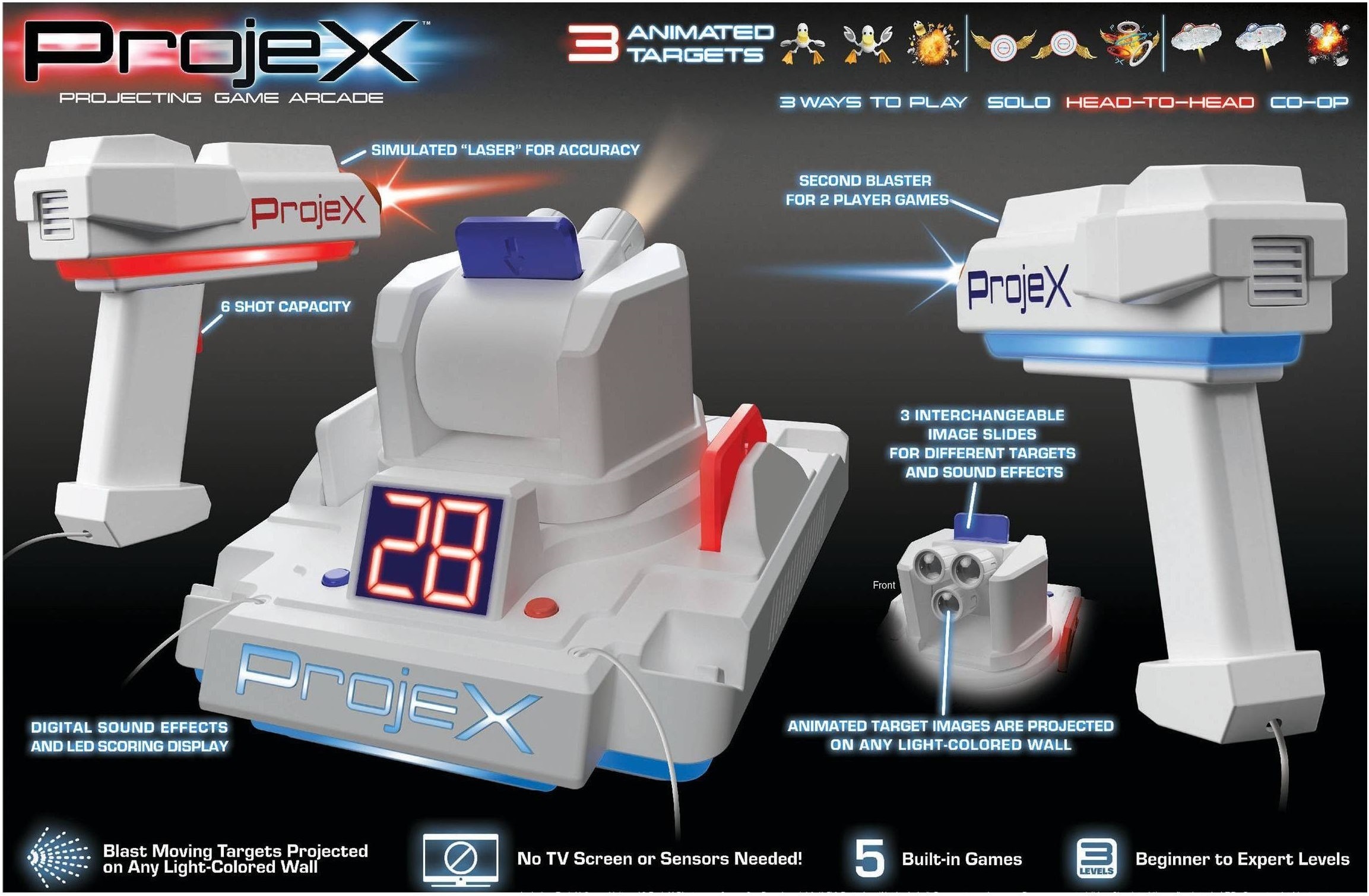 Ігровий набір для лазерних боїв - Laser X Проектор Animated (52608)фото3