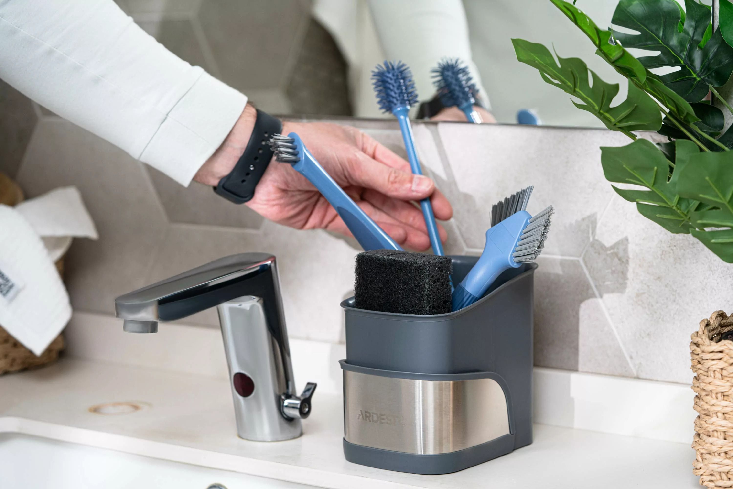 Щетка для мытья посуды 2 в 1 ARDESTO 27x6см, синий (ARHK4201B) фото 9