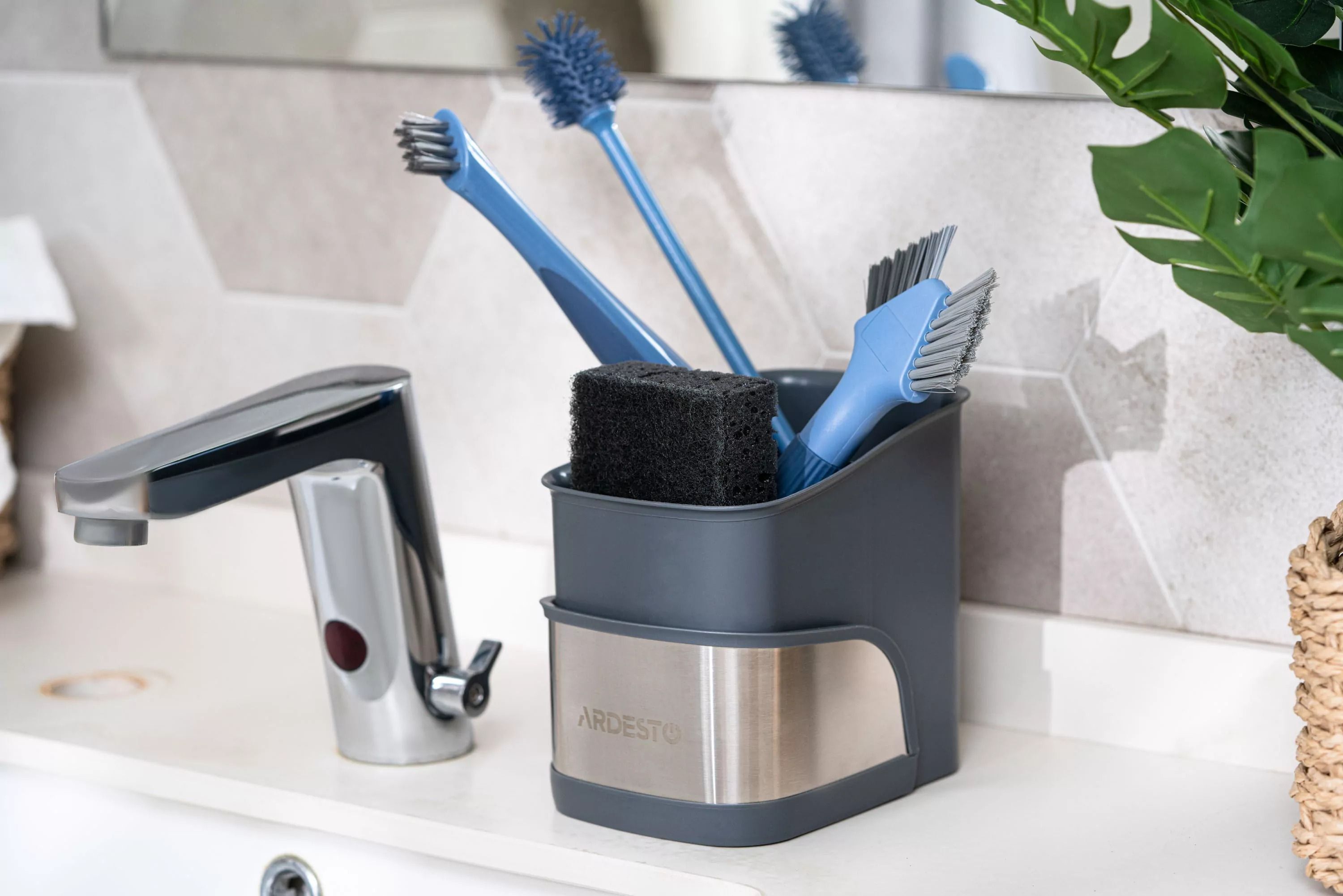 Щетка для мытья посуды 2 в 1 ARDESTO 27x6см, синий (ARHK4201B) фото 8