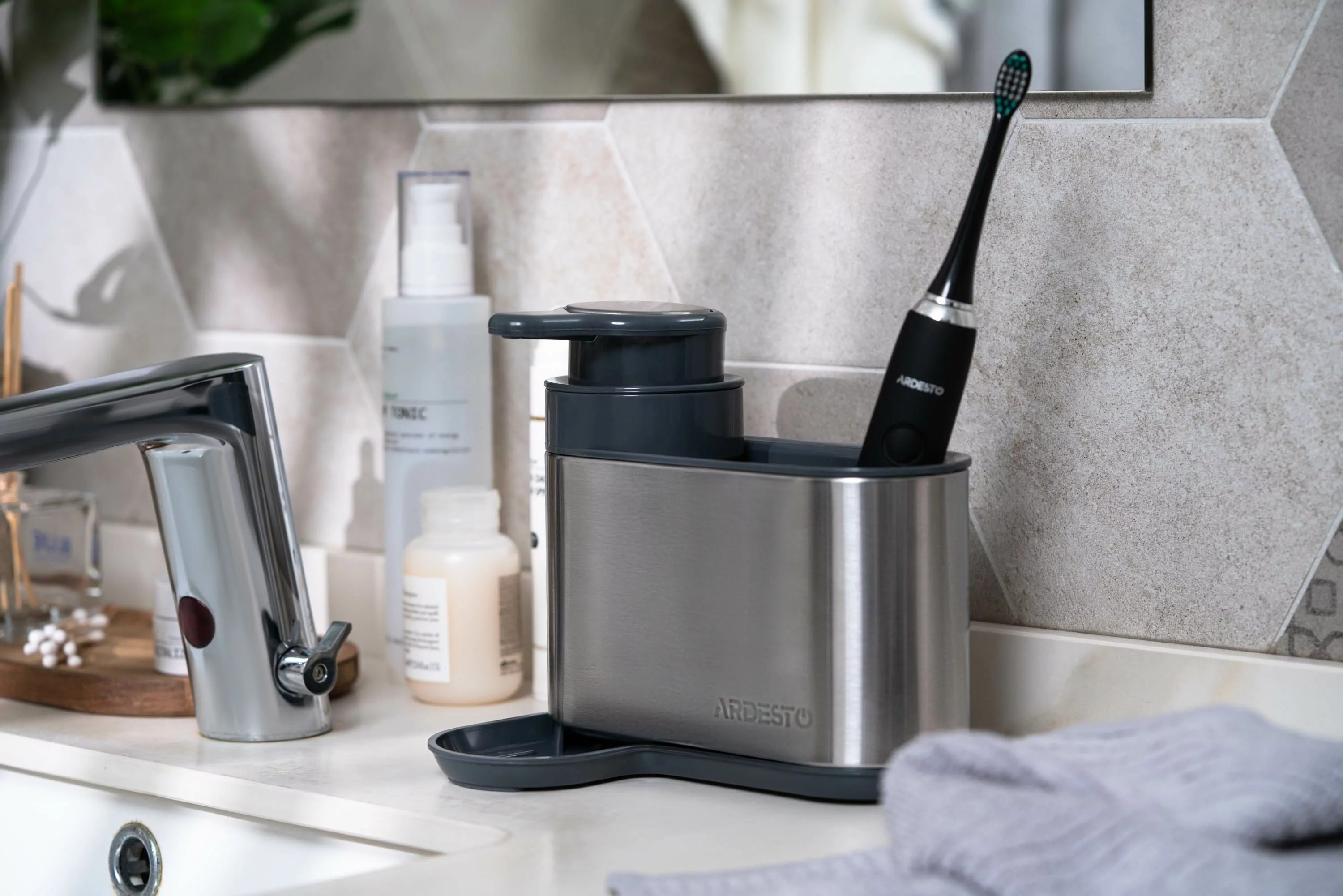 Органайзер для моющих средств ARDESTO, 8x12.7x16см, серый (ARHB3102GS) фото 