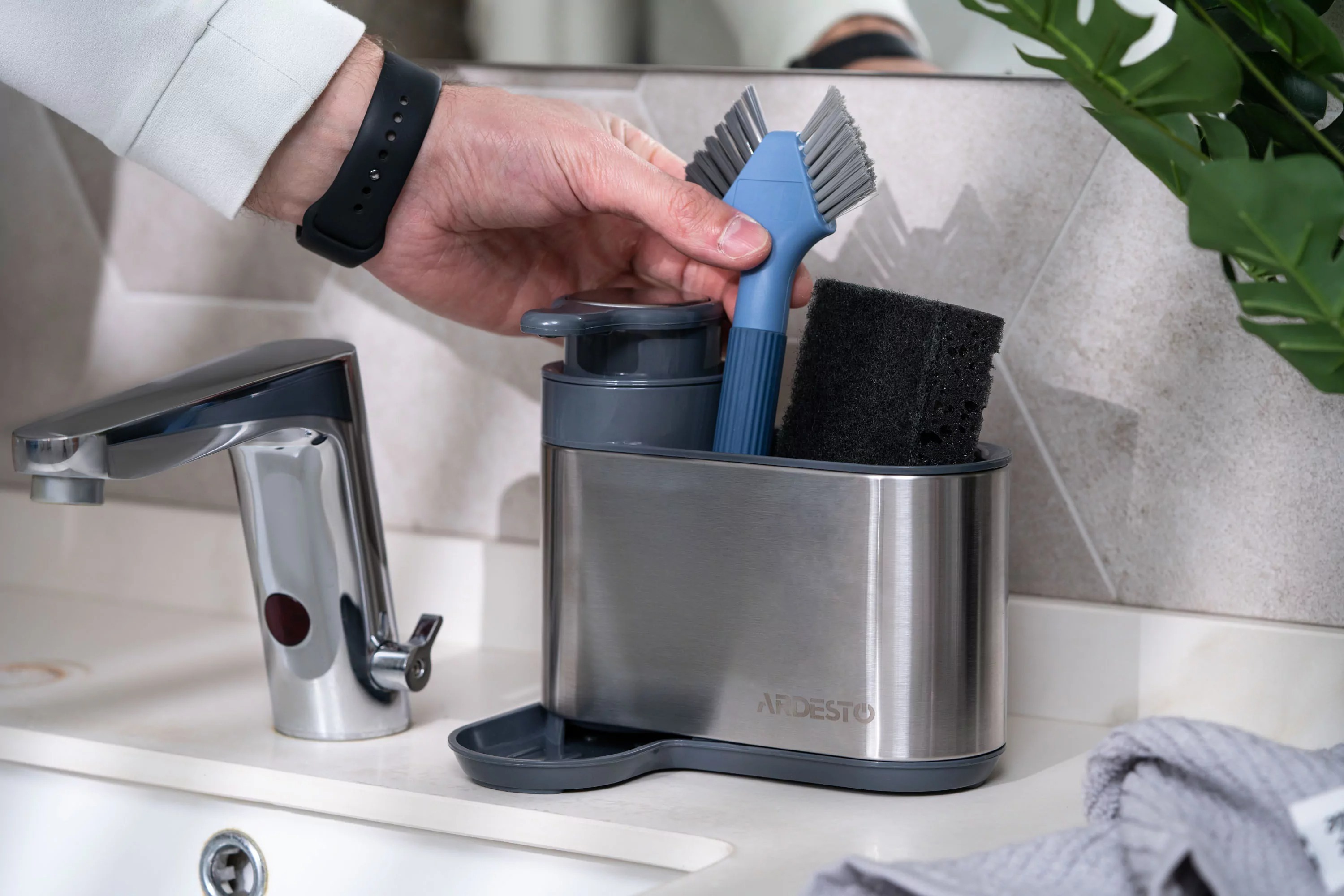 Органайзер для моющих средств ARDESTO, 8x12.7x16см, серый (ARHB3102GS) фото 