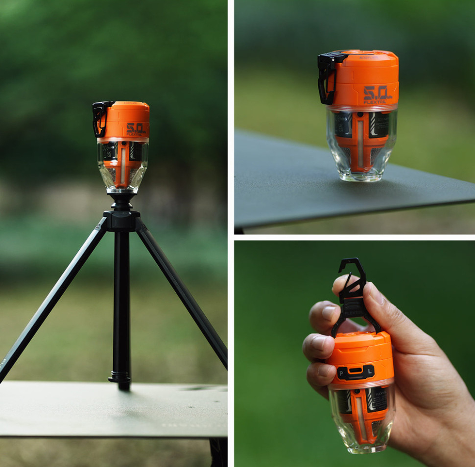 Насос-ліхтар кемпінговий Flextail Max Pump 3, оранжевийфото6