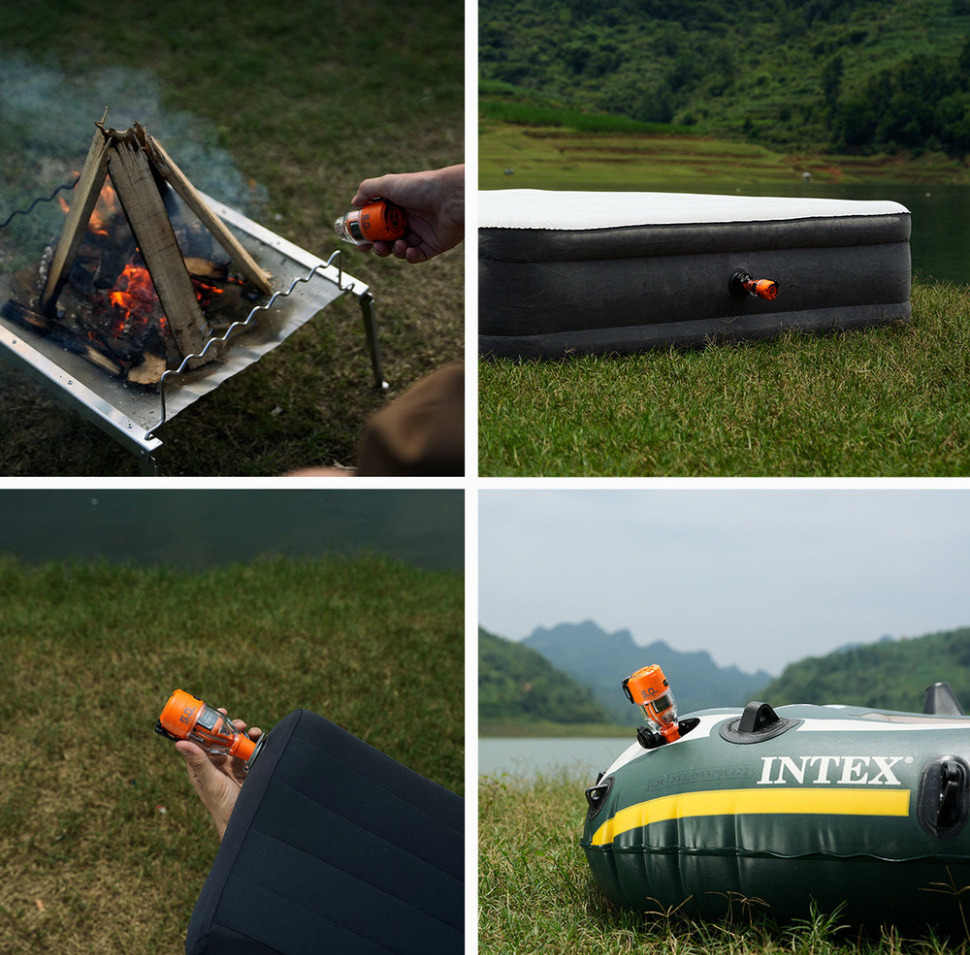 Насос-ліхтар кемпінговий Flextail Max Pump 3, оранжевийфото9