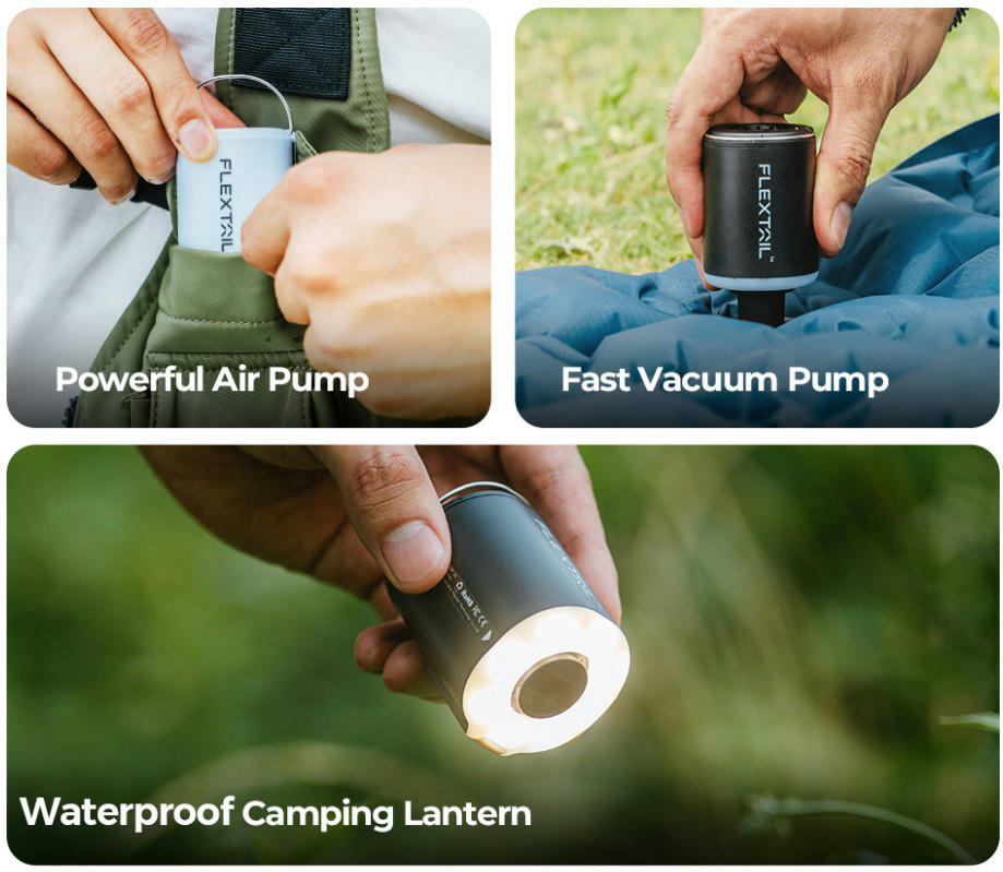 Насос-ліхтар кемпінговий Flextail Tiny Pump 2X, білийфото4