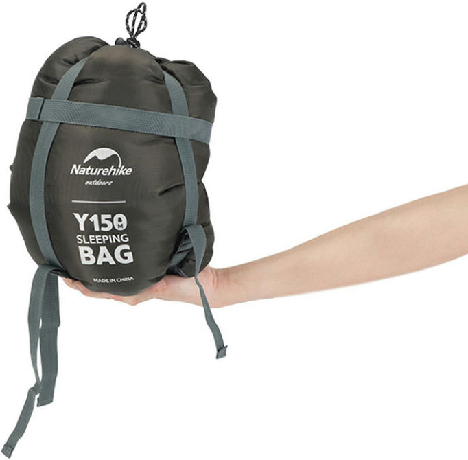 Спальник с капюшоном и скругленным дном Naturehike Y150 NH21MSD08 левый, темно-голубой фото 3