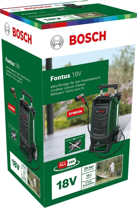 Мінімийка акумуляторна Bosch Fontus 18V 20 бар без АКБ та ЗП (0.600.8B6.102)фото5