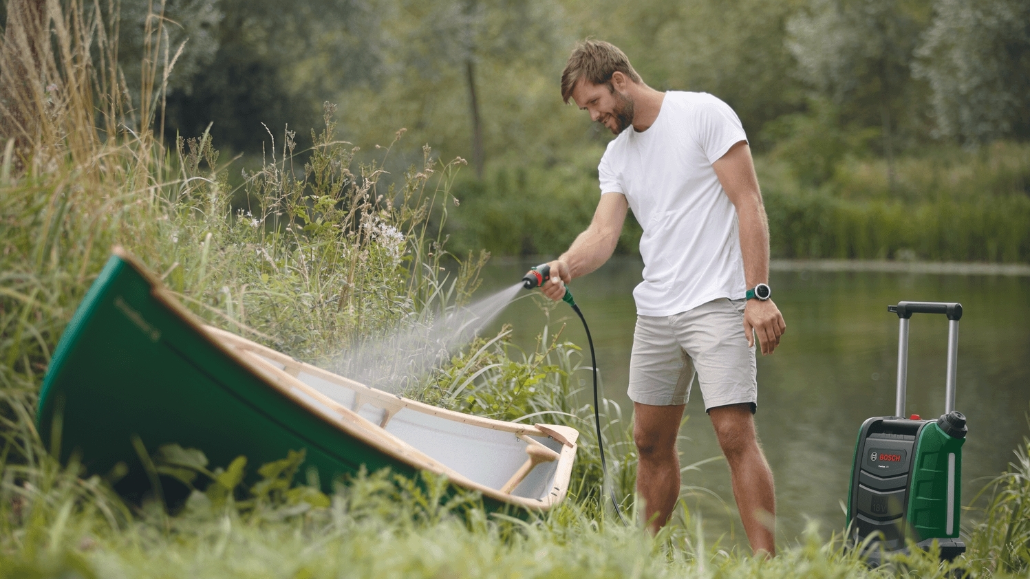 Мінімийка акумуляторна Bosch Fontus 18V 20 бар без АКБ та ЗП (0.600.8B6.102)фото