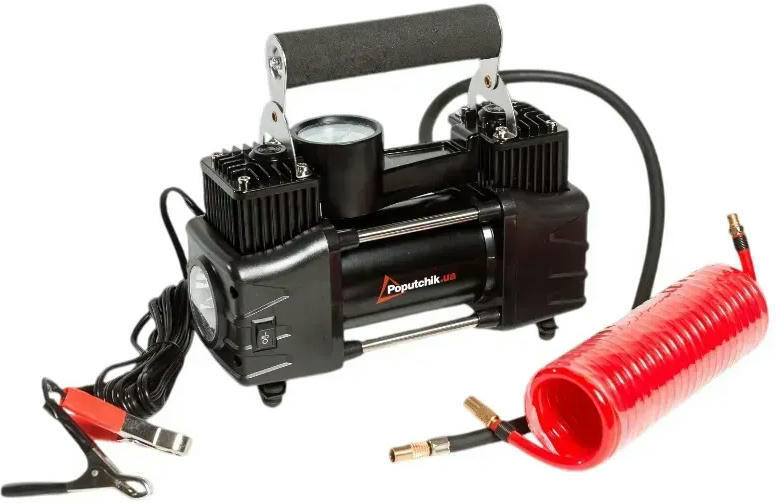 Комплект: автокомпресор Poputchik 85л/хв у кейсі з хрестоподібним ключем (13015-КК)фото4