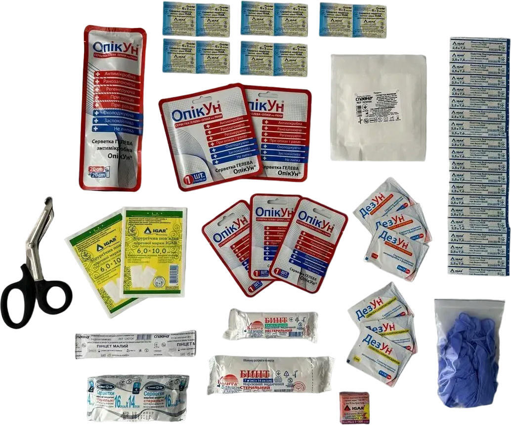 Аптечка противоожоговая Poputchik для обработки химических, термических и солнечных ожогах (02-085-П) фото 4