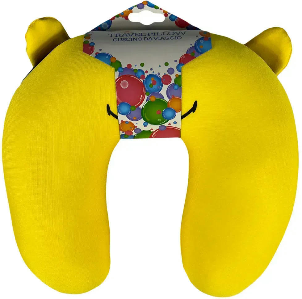 Подушка-подголовник для путешествий Bottari Martin Brown 24х24см детская желтая (79001Y-IS) фото 4