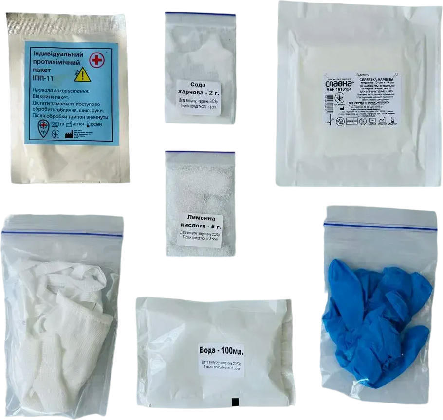 Аптечка індивідуальна Poputchik хімічний захист (02-072-П)фото2
