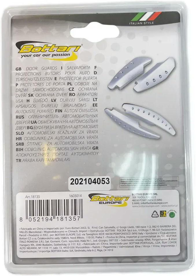 Защитные накладки Poputchik Stylex Cromo для автомобильной двери хром 4шт (18135-IS) фото