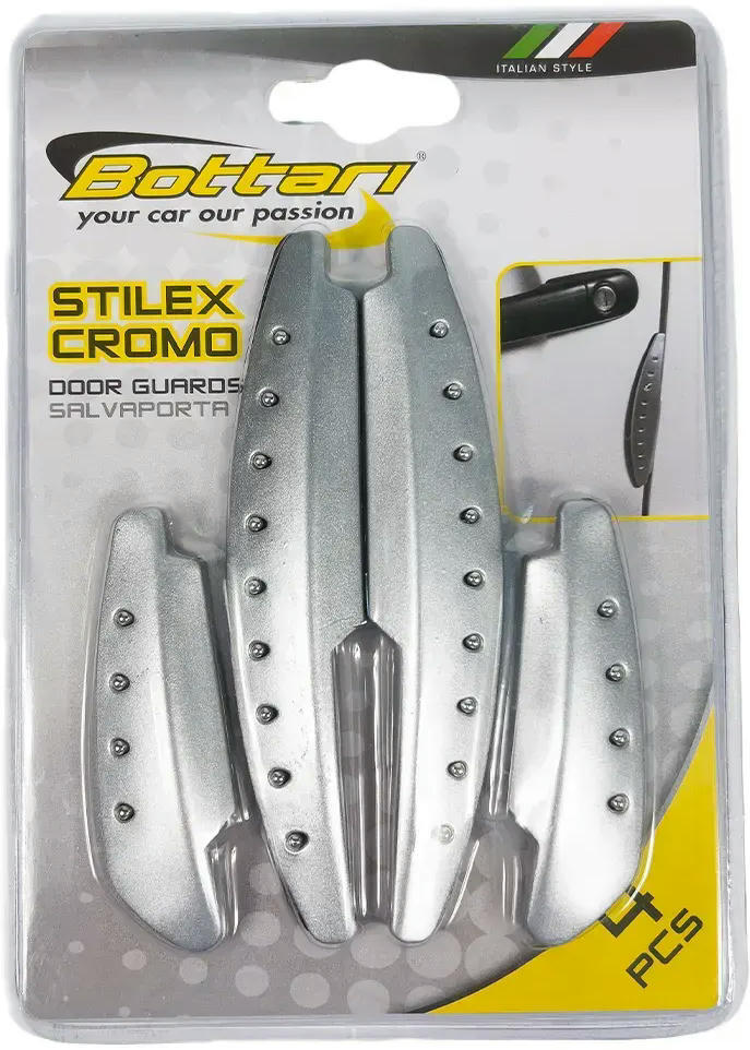 Защитные накладки Poputchik Stylex Cromo для автомобильной двери хром 4шт (18135-IS) фото 5