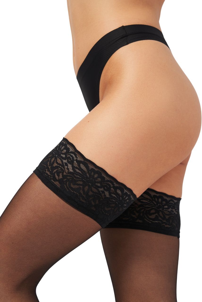 Чулки женские Siela Stay Up 40 Den 3/4 р черные фото 3