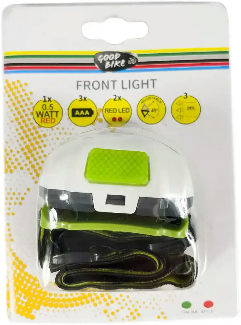 Фонарь налобный Good Bike 3 LED светодиодный на батарейках (92307-IS) фото 4
